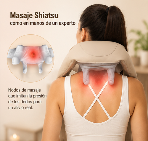 Masajeador Cervical Portátil con Calor Infrarrojo